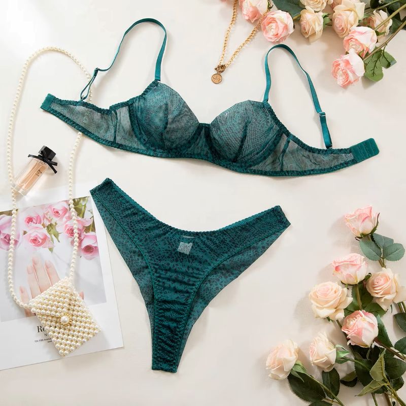 2pcs/Set Woman Lingerie Gather - Sheer Mesh Bra review and price
